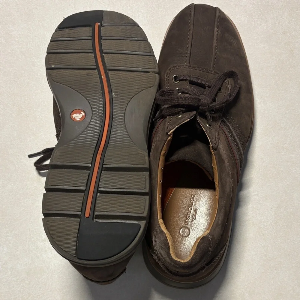 Clarks Dark Brown Leather Oxfords